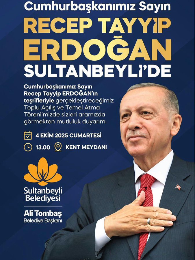 Cumhurbaşkanımız, Genel Başkanımız Sn. Recep Tayyip Erdoğan’ın teşrifleriyle gerçekleşecek Toplu Açılış ve Temel Atma Töreni'nde buluşuyoru