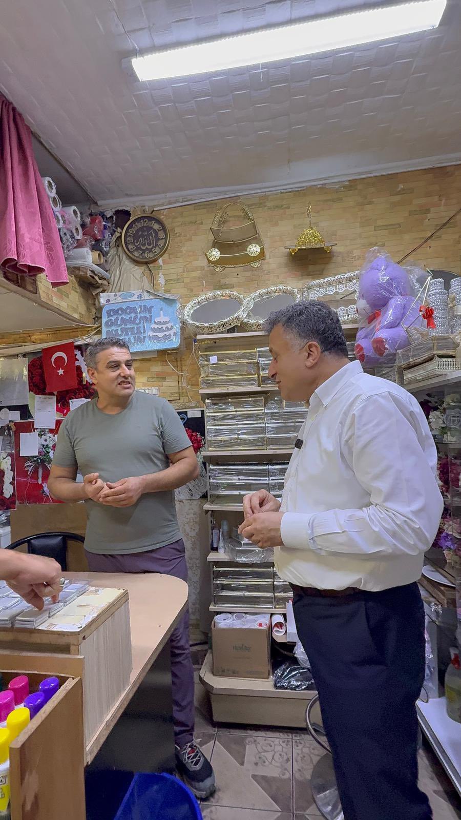 Yıldırım Mahallemizdeki Millet Caddesi’nde esnaflarımıza ziyaret...