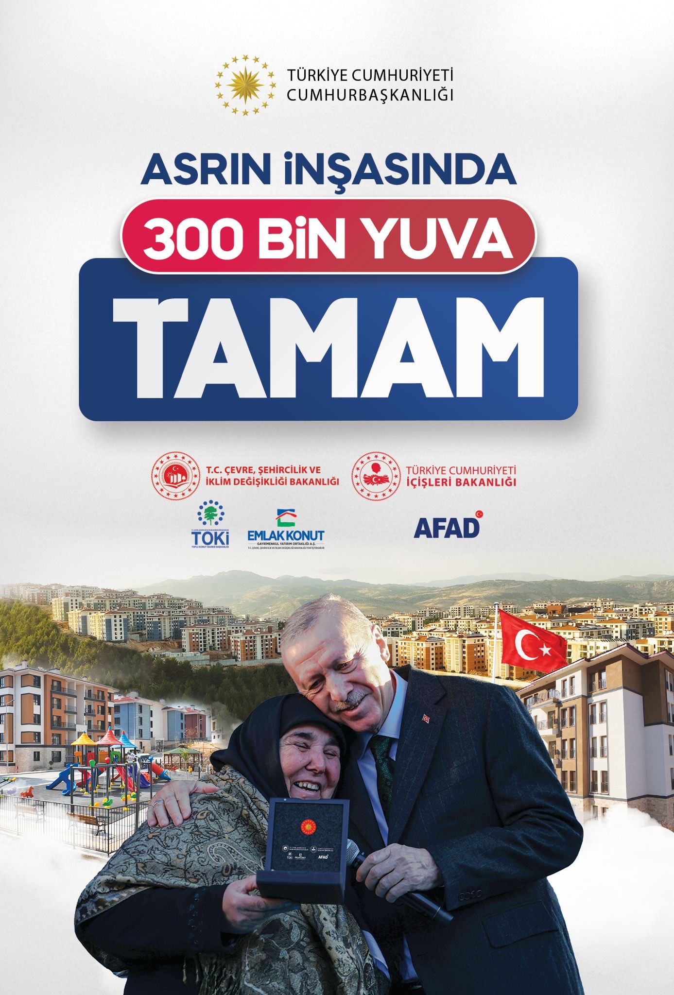 300 bin konut tamamlandı.
